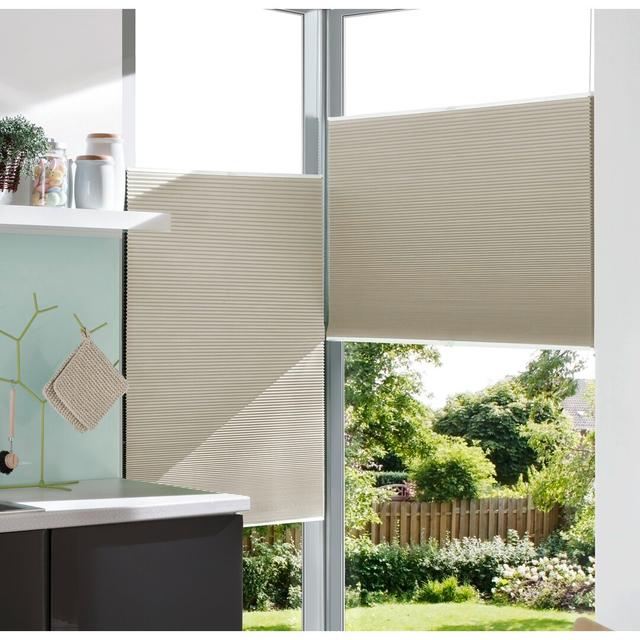 Honey comb pleated blind Symple Stuff Size: 90cm x 130cm, Colour: Natural on Productcaster.