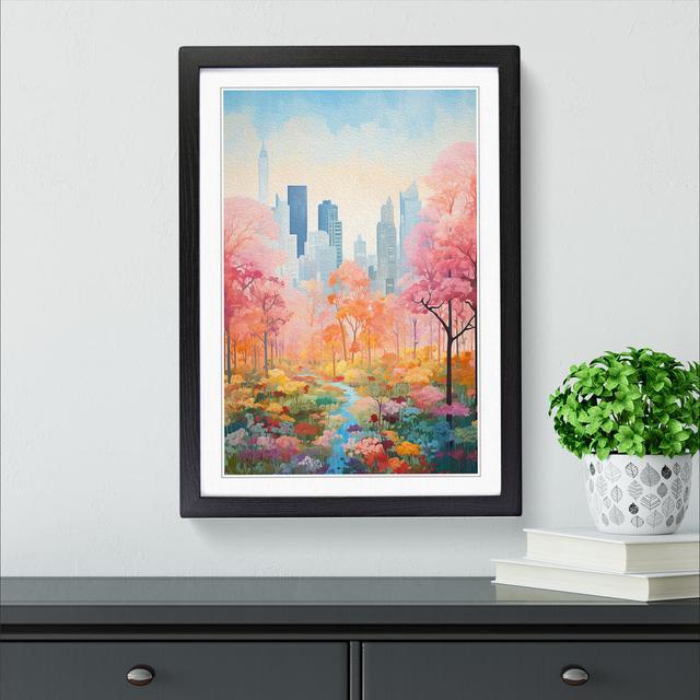 Central Park Colour Field No.2 - Print Marlow Home Co. Size: 46cm H x 34cm W x 2cm D, Format: Black Framed on Productcaster.