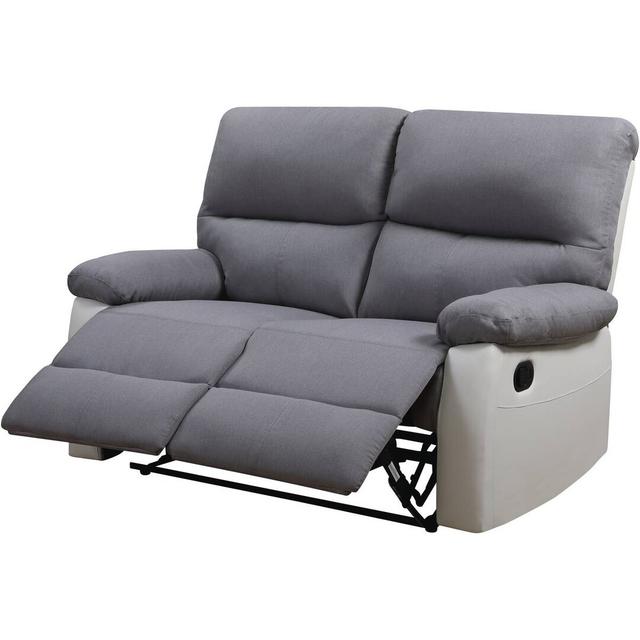 Fiddemon 2 Seater Reclining Sofa 17 Stories Upholstery Colour: Light Gray on Productcaster.