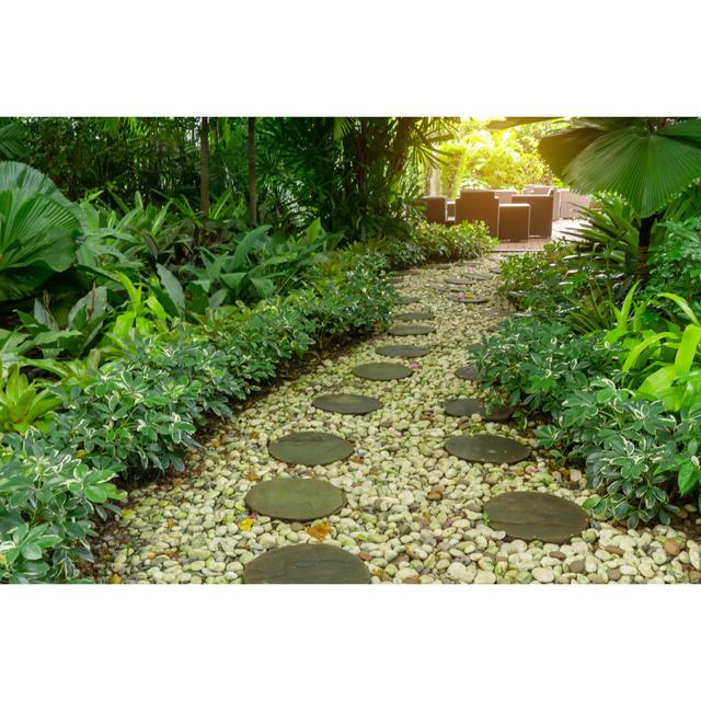 Garden Path - Wrapped Canvas Photograph Latitude Run Size: 61cm H x 91cm W on Productcaster.