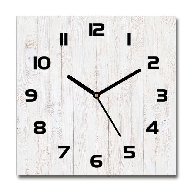 Wooden Background Silent Wall Clock East Urban Home Colour: Black/Ivory on Productcaster.