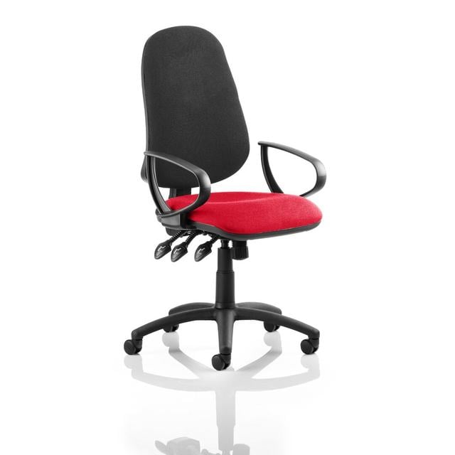 Mid-Back Desk Chair Symple Stuff Colour: Post Box Red on Productcaster.