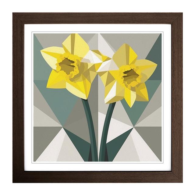 Daffodil Geometric No.2 - Print Brambly Cottage Format: Walnut on Productcaster.