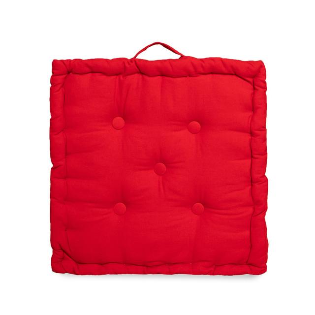 100% Cotton Booster Armchair Seat Pads Cushion Marlow Home Co. Colour (Fabric): Red on Productcaster.