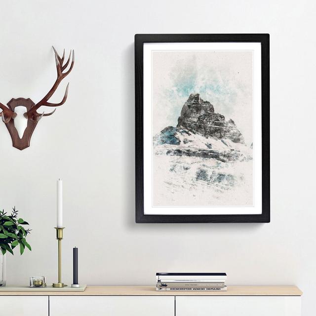 Mountain Summit in Italy - Picture Frame Painting Print East Urban Home Frame Option: Black Framed, Size: 87cm H x 62cm W x 2cm D on Productcaster.