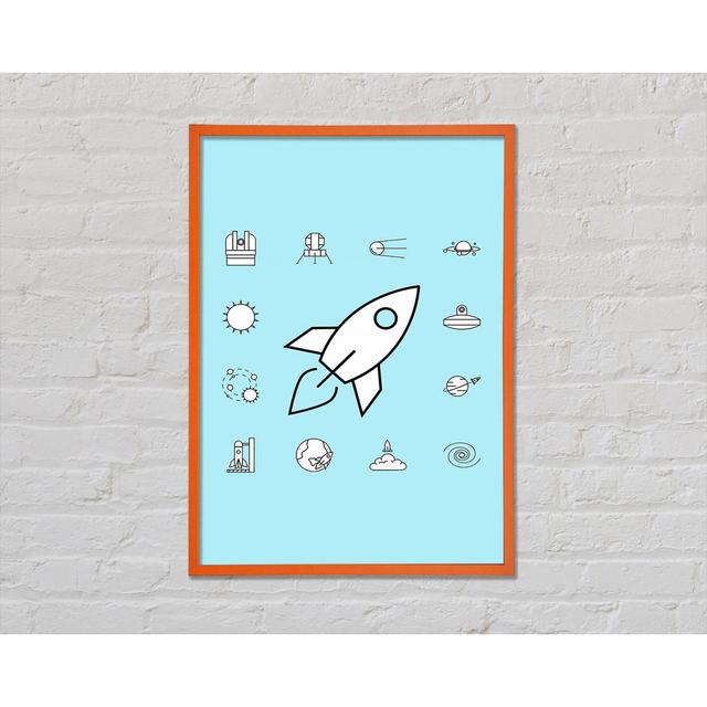 Rocket Blast Blues - Print Isabelle & Max Size: 42cm H x 29.7cm W x 2cm D, Format: Black Framed Paper on Productcaster.