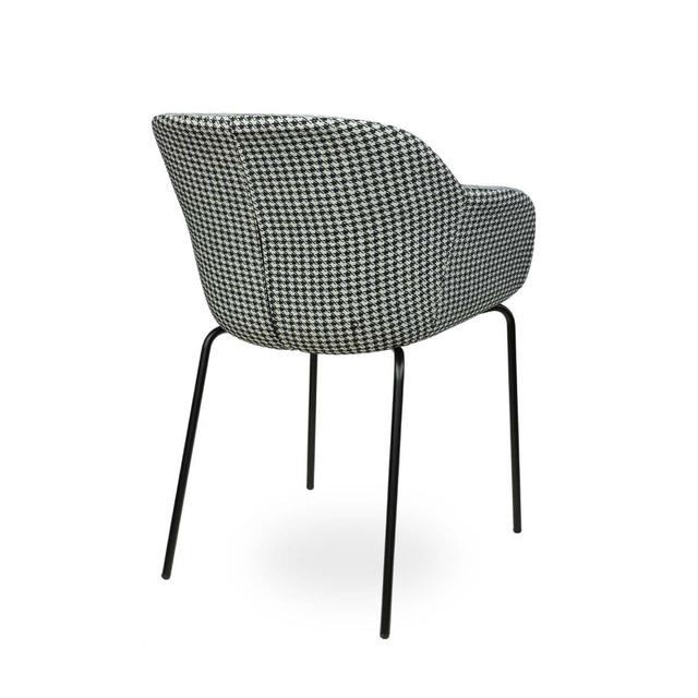 Andersonburg Upholstered Dining Chair Metro Lane Leg Colour: Black, Upholstery Colour: Light Grey on Productcaster.