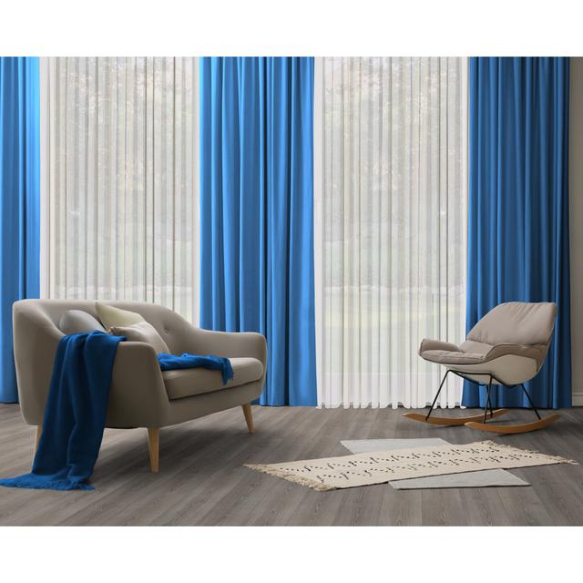 Polyester Blackout Pinch Pleat Curtain Panel Wirth Curtain Colour: Blue, Panel Size: 142cm wide x 335cm high on Productcaster.