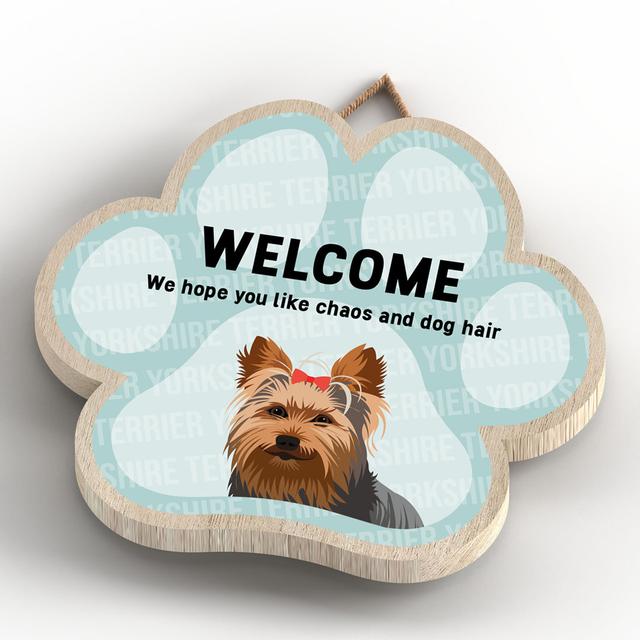 Yorkshire Terrier Welcome Wall Décor East Urban Home on Productcaster.