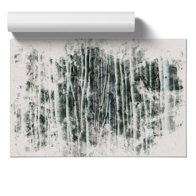 Forest Woodland Watercolour - Unframed Graphic Art East Urban Home Size: 42cm H x 59cm W x 0.1cm D on Productcaster.