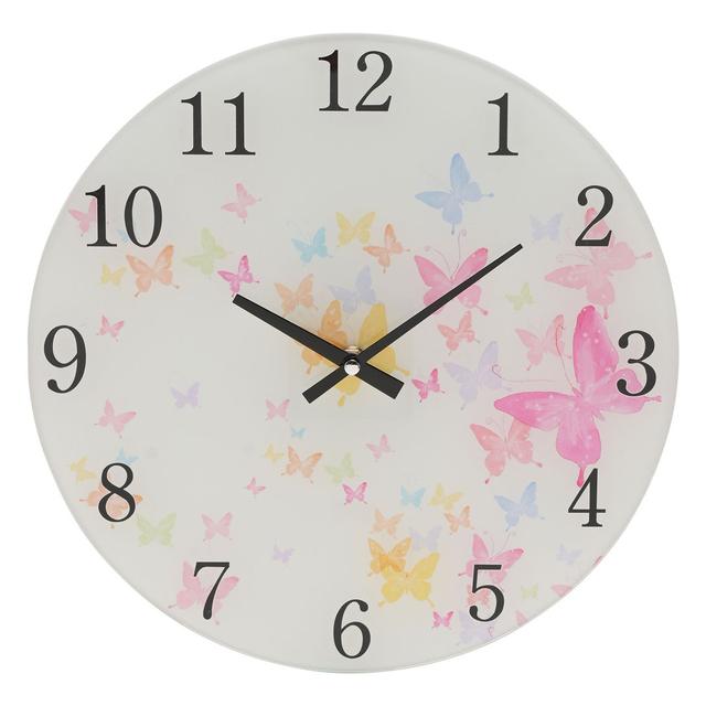 Clapton Glass Wall Clock Brambly Cottage on Productcaster.