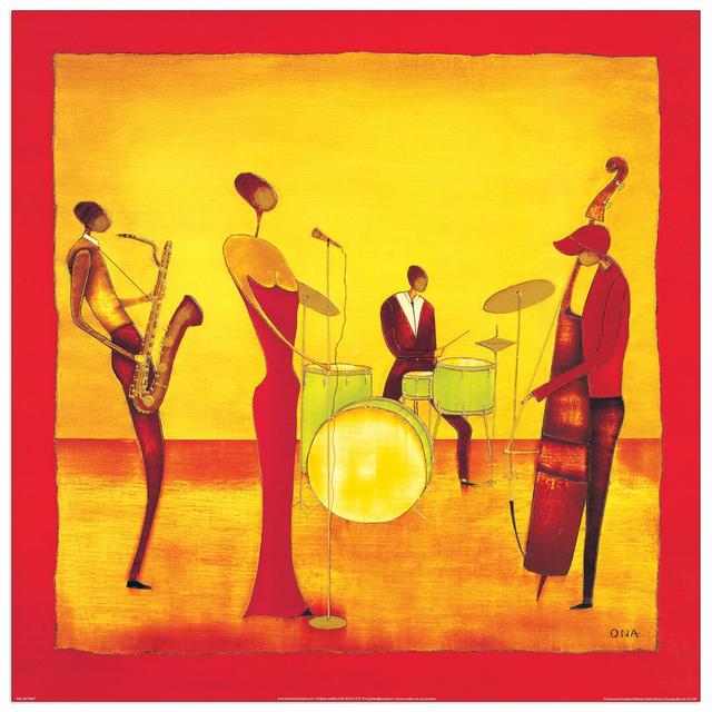 'Jazz Band' by Ona Art Print East Urban Home Size: 70cm H x 70cm W x 1.8cm D on Productcaster.