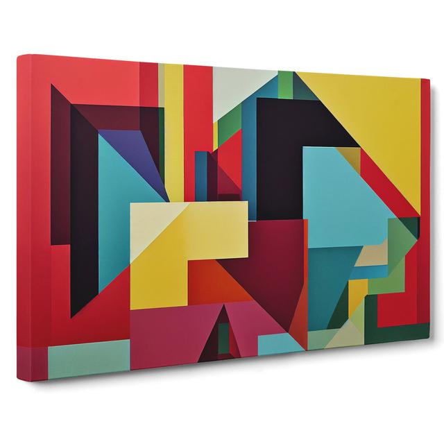 Modern Abstract Shapes Vol.4 - Wrapped Canvas Print George Oliver Size: 35cm H x 50cm W x 3cm D on Productcaster.