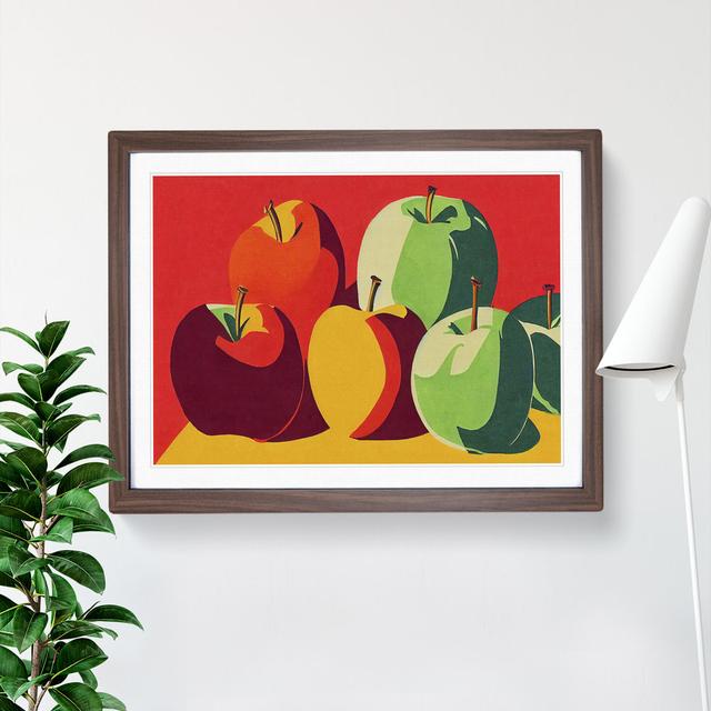 Pop Apple Fruit - Single Picture Frame Print Latitude Run Size: 34cm H x 46cm W x 2cm D on Productcaster.