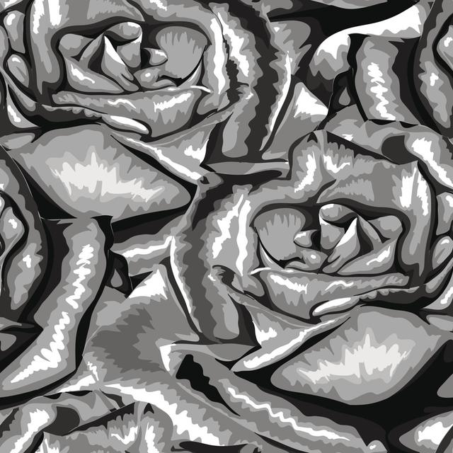 Roses - Wrapped Canvas Art Prints Metro Lane Size: 122cm H x 122cm W x 3.8cm D on Productcaster.