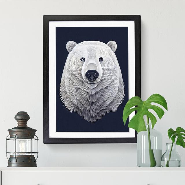 Mighty Polar Bear - Wrapped Canvas Graphic Art Alpen Home Size: 34cm H x 25cm W x 2cm D, Frame Option: Oak on Productcaster.