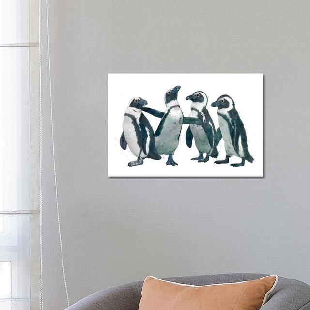 Penguin Party by Laura Graves - Wrapped Canvas Painting Latitude Vive Size: 45.72cm H x 66.04cm W x 3.81cm D on Productcaster.