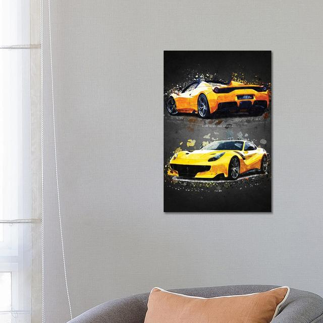 Ferrari 2A by Gab Fernando - Wrapped Canvas Art Prints Metro Lane Size: 66.04cm H x 45.72cm W x 3.81cm D on Productcaster.