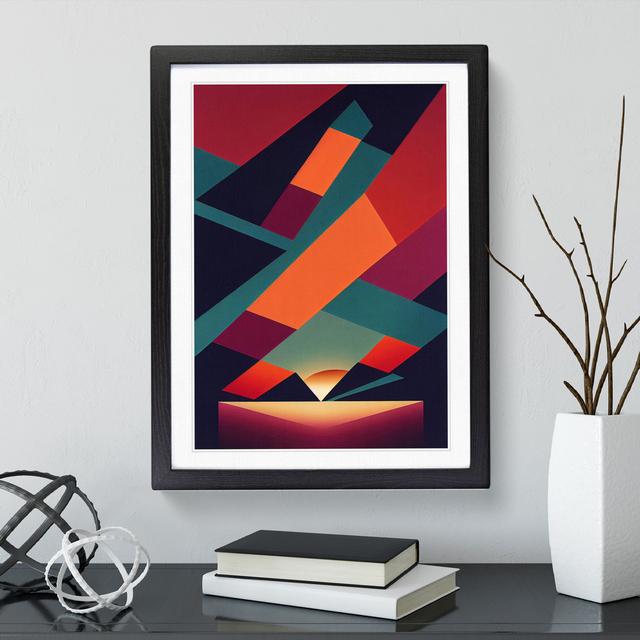 Incomparable Abstract Sunset - Wrapped Canvas Graphic Art Metro Lane Size: 46cm H x 34cm W x 2cm D, Format: Black Framed on Productcaster.