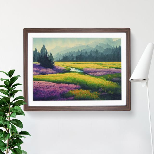 XH1022-8189X Spring Forest Meadow Vol.2 - Single Picture Frame Print Alpen Home Size: 46cm H x 64cm W x 2cm D, Format: Walnut Framed on Productcaster.