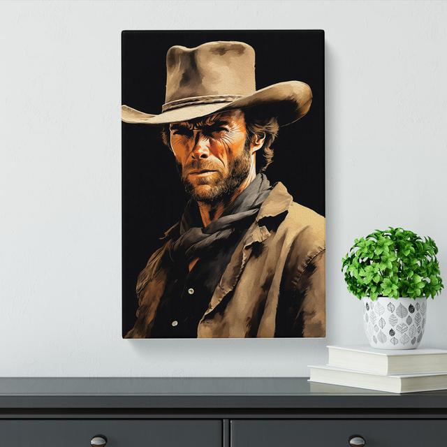 Clint Eastwood Gestural - No Frame Art Prints Natur Pur Size: 76cm H x 50cm W x 3cm D on Productcaster.