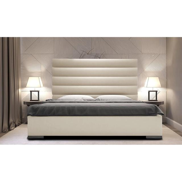 Chanute Upholstered Bed Frame Brayden Studio Colour: Cream, Size: Super King (6') on Productcaster.