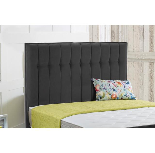 Ashley-Leigh Upholstered Headboards= 17 Stories Size: Single (3'), Colour: Steel Grey on Productcaster.