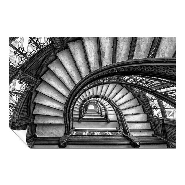 Chicago Staircase - Photograph Print on Glass East Urban Home Format: Paper, Size: 61cm H x 91cm W x 0.5cm D on Productcaster.