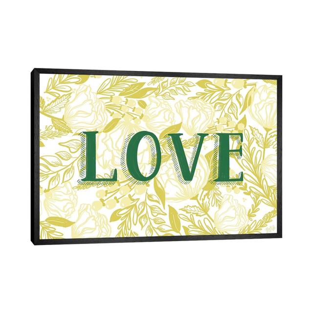 Love Yellow Rosalind Wheeler Format: Black Framed Canvas, Size: 66.04cm H x 101.6cm W x 3.81cm D on Productcaster.