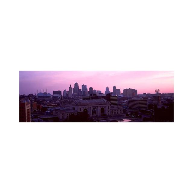 Union Station at sunset with city skyline in background, Kansas City, Missouri, USA by Panoramic Images - Wrapped Canvas Panoramic Photograph Latitude on Productcaster.