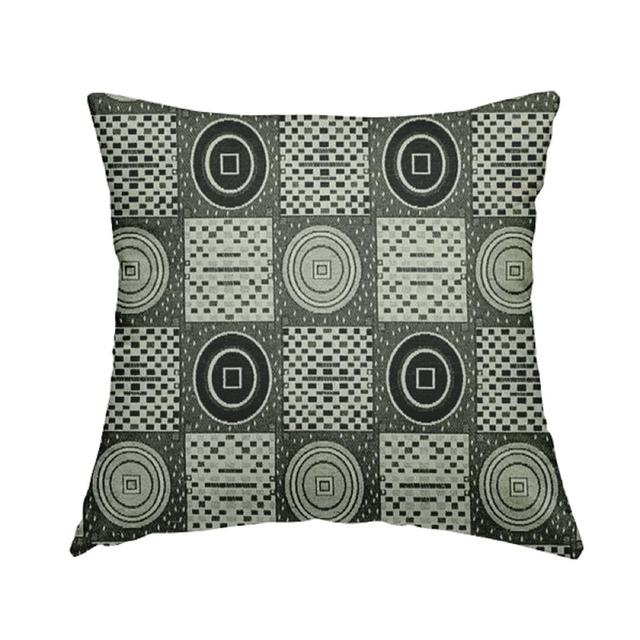 Bonilla Cushion with Filling East Urban Home Size: 55cm H x 55cm W x 5cm D, Colour: Black/Grey on Productcaster.