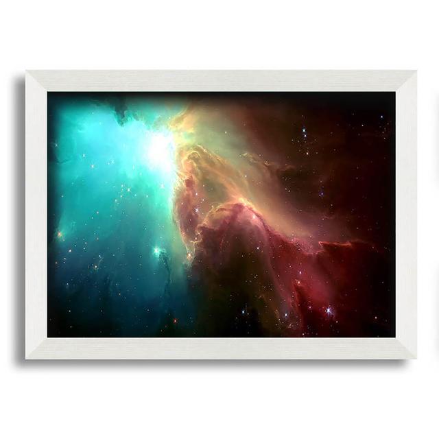 Nebula Sky - Single Picture Frame Art Prints Brayden Studio Size: 42cm H x 59.7cm W x 10cm D, Format: White Framed Paper on Productcaster.