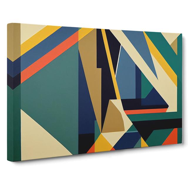 Modern Abstract Shapes Vol.1 - Wrapped Canvas Graphic Art George Oliver Size: 50cm H x 76cm W x 3cm D on Productcaster.