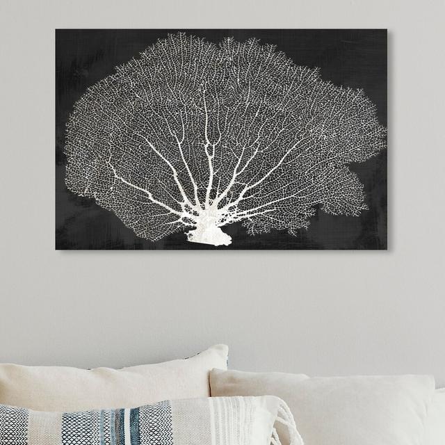 'Coral Fan Night' Graphic Art on Wrapped Canvas East Urban Home Size: 61 cm H x 91.4 cm W on Productcaster.