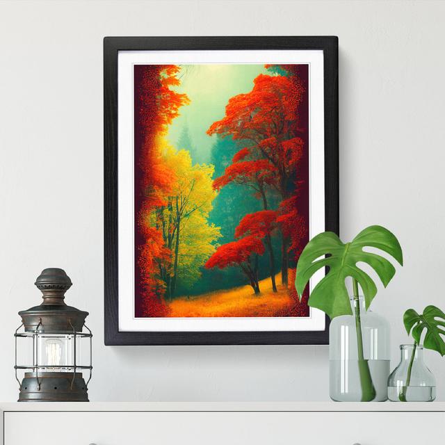 Autumn Forest Landscape Vol.2 - Single Picture Frame Graphic Art Alpen Home Format: Black Framed, Size: 34cm H x 25cm W on Productcaster.