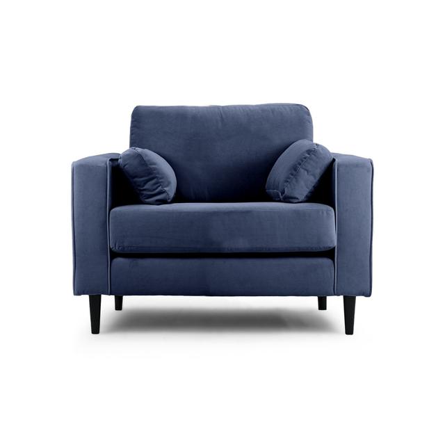 Sessel Millerville Canora Grey Polsterfarbe: Navyblau on Productcaster.