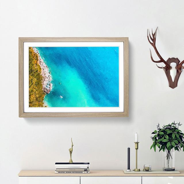 Coast of Cinque Terre in Italy - Picture Frame Graphic Art Print East Urban Home Frame Option: Oak Framed, Size: 27cm H x 36cm W x 2cm D on Productcaster.