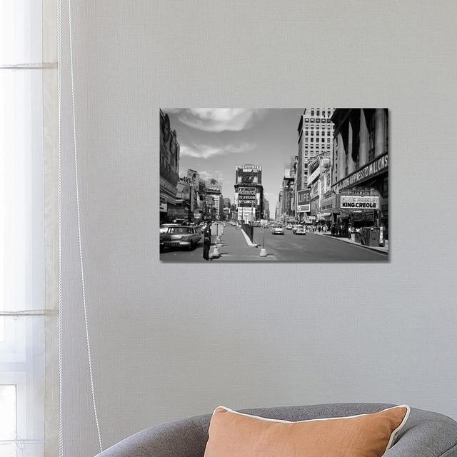 1950s Looking North Up Broadway From Times Square by Vintage Images - Wrapped Canvas Print Latitude Run Size: 45.72cm H x 66.04cm W x 3.81cm D on Productcaster.