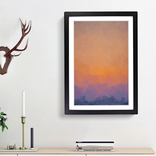 End of the Sunset in Abstract - Picture Frame Graphic Art Print East Urban Home Frame Option: Black Framed, Size: 48cm H x 36cm W x 2cm D on Productcaster.