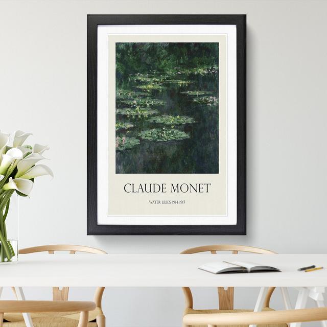 Water Lilies Lily Pond Vol.29 by Claude Monet - Picture Frame Art Prints East Urban Home Frame Option: Black Framed, Size: 48cm H x 36cm W x 2cm D on Productcaster.