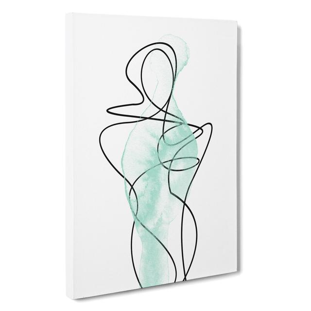 Femals Form Green - Wrapped Canvas Graphic Art East Urban Home Size: 91cm H x 60cm W x 3cm D on Productcaster.