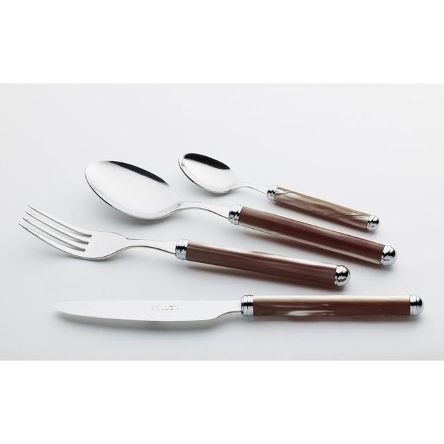 24 Piece 18/10 Stainless Steel Cutlery Set, Service for 6 Rivadossi Sandro Colour: Brown on Productcaster.