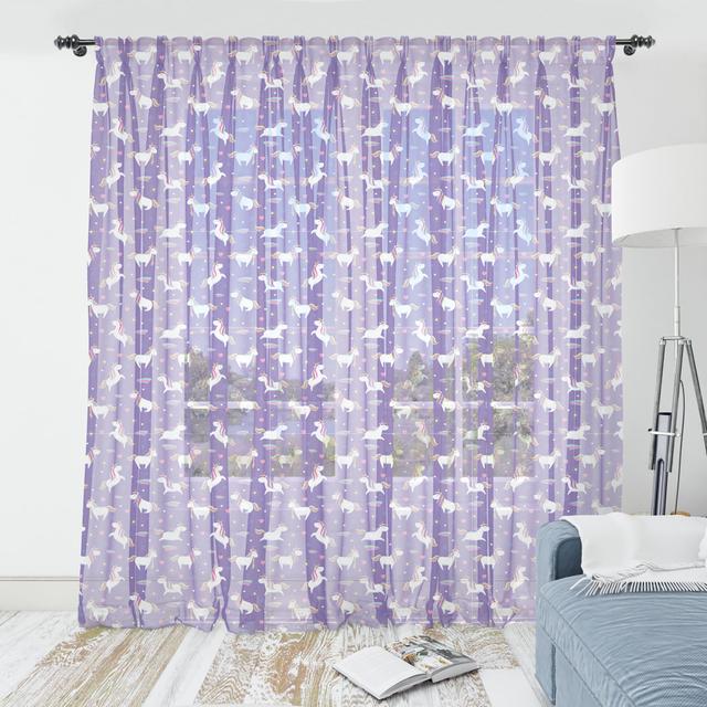 Gardinen-Set Johnnoris Tulle mit Tunnelzug, transparent (Set of 2) East Urban Home Vorhanggröße: 274 cm B x 274 cm L on Productcaster.