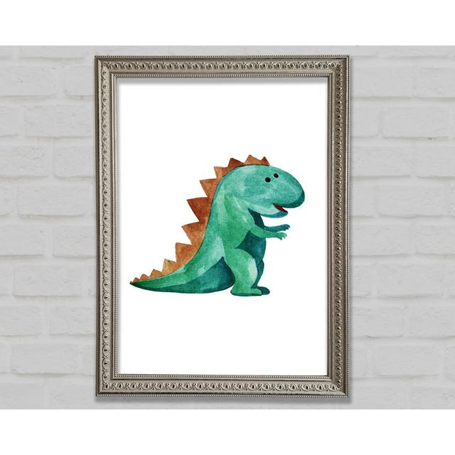 Dinosaur Fun - Single Picture Frame Painting on Canvas Zoomie Kids Format: Black Framed Paper, Size: 84cm H x 60cm W x 3cm D on Productcaster.