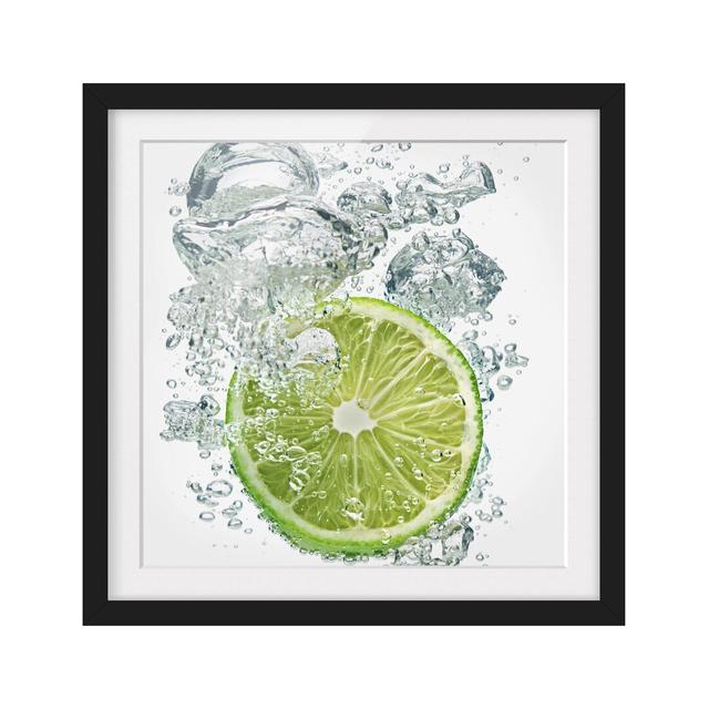 Lime - Picture Frame Graphic Art Print on Paper East Urban Home Frame Options: Matt black, Size: 70cm H x 70cm W on Productcaster.