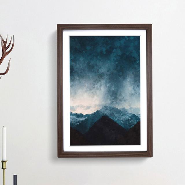 Cloud Touching the Mountains - Picture Frame Painting Print East Urban Home Frame Option: Walnut Framed, Size: 87cm H x 62cm W x 2cm D on Productcaster.