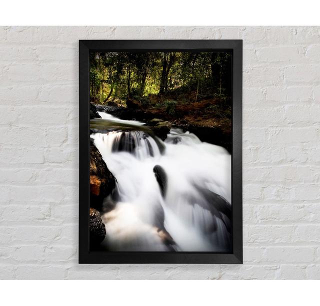 The Woodland Waterfall - Single Picture Frame Art Prints Union Rustic Size: 84.1cm H x 59.7cm W x 3.4cm D on Productcaster.