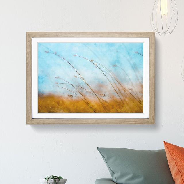 Blades Of Grass Painting - Single Picture Frame Print on MDF East Urban Home Size: 33cm H x 45cm W x 2cm D, Format: Oak on Productcaster.