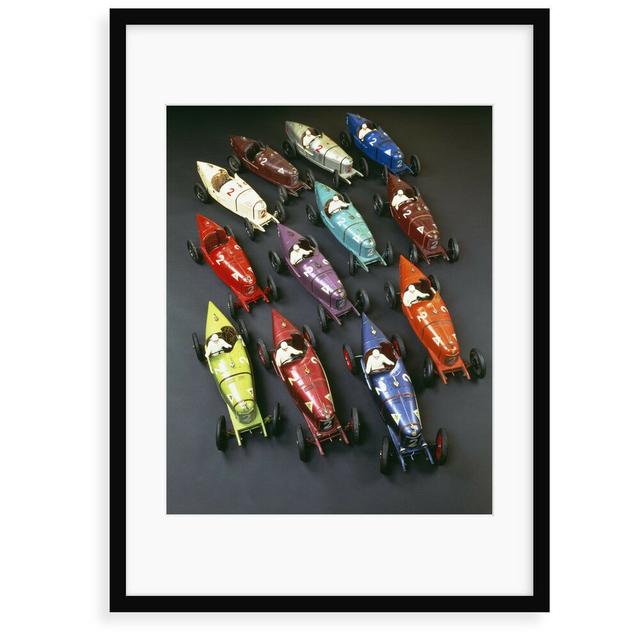 'A Group of CIJ Clockwork Painted Tinplate Alfa Romeo P2 Racing Cars, Late 1920s' Photograph George Oliver Size: 40 cm H x 30 cm W x 2.3 cm D, Format: on Productcaster.