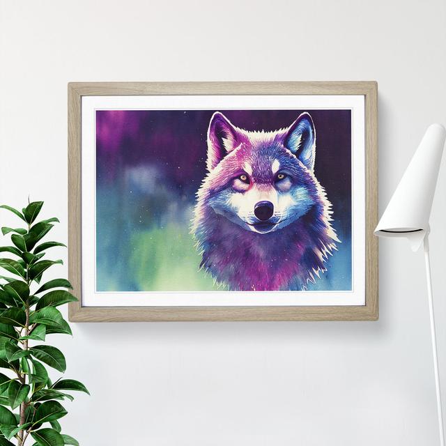 Watercolour Wolf Vol.1 Abstract - Single Picture Frame Print Alpen Home Format: Light Grey/Brown, Size: 46cm H x 64cm W on Productcaster.